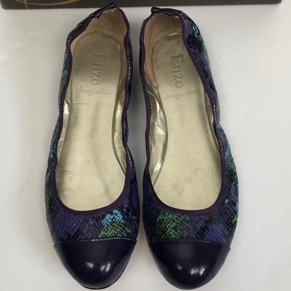 Enzo Angiolini Eakore Women’s Purple Patterned Ballet Flats Size 8M